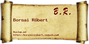 Borsai Róbert névjegykártya