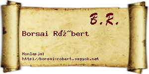 Borsai Róbert névjegykártya